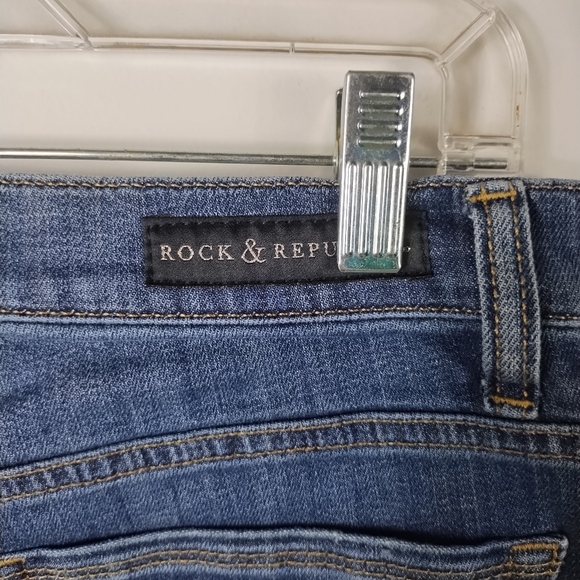 Rock & Republic Berlin Tuxedo Stripe Denim Jeans Size 12M - Picture 6 of 9